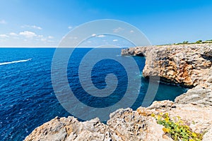 Binidali cliffs in Minorca, Spain