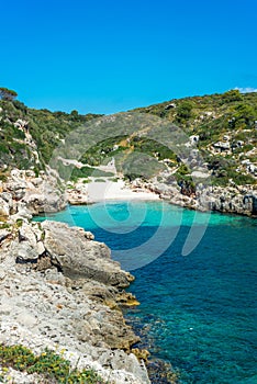 Binidali creek in Minorca, Spain