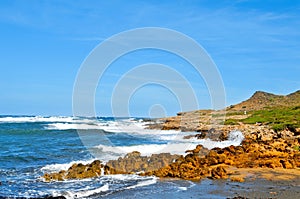 Binimela beach in Menorca Balearic Islands, Spain photo