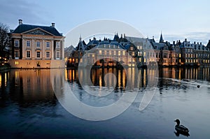 Binnenhof in the evening, The Hague photo