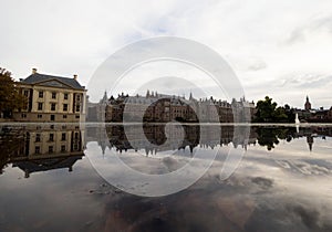 Binnenhof Inner Court building complex political centre Hofvijver lake pond The Hague Den Haag South Holland Netherlands