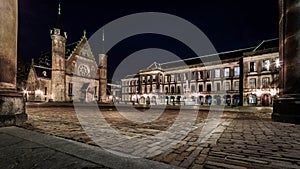 Binnenhof by night photo