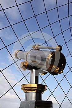 Binocular at eiffeltower in Paris France