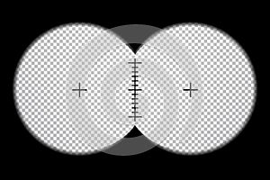 Binocular frame with scale