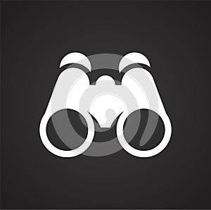 Binocular icon on background for graphic and web design. Simple vector sign. Internet concept symbol for website button