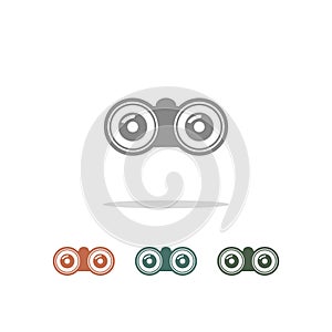 Binocular icon isolated on white background