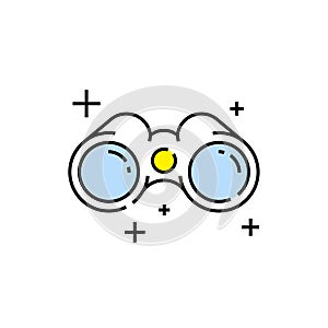 Binocular line icon