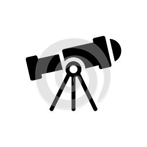 Binocular vector glyph flat icon