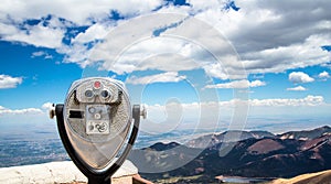 Binocular Viewer. Touristic scenic viewing Colorad