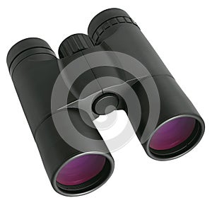 Binocular on white background