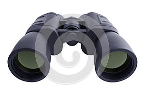 Binoculars in a black rubberized case