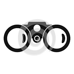 Binoculars exploration icon, simple style