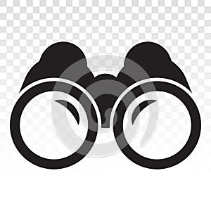 Binoculars field glasses vector flat icon on a transparent background
