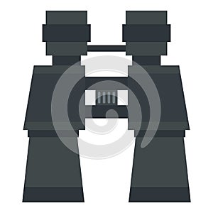 Binoculars icon, flat style