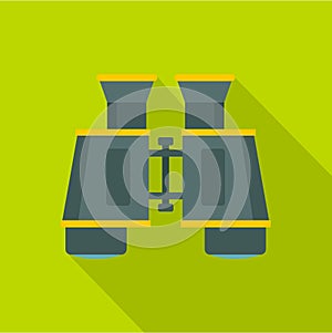 Binoculars icon, flat style