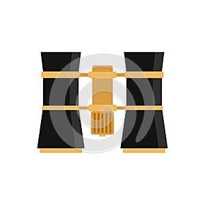 Binoculars icon, flat style