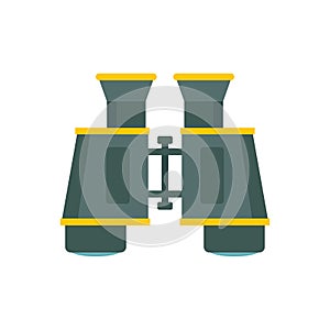 Binoculars icon, flat style