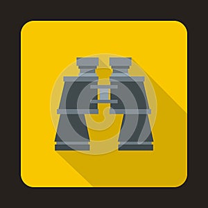 Binoculars icon, flat style