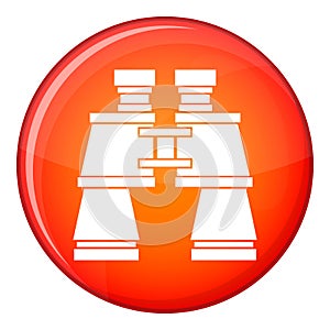 Binoculars icon, flat style