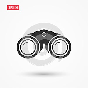 Binoculars icon vector photo