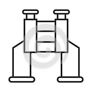 Binoculars military force line and fill style icon