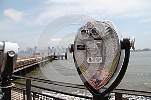 Binoculars, New York City skyline