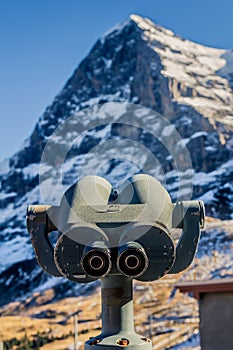 Binoculars in North Eiger face