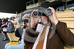 Binoculars at racing