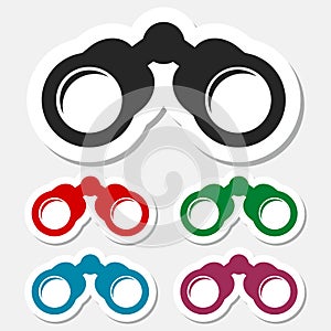 Binoculars sticker set