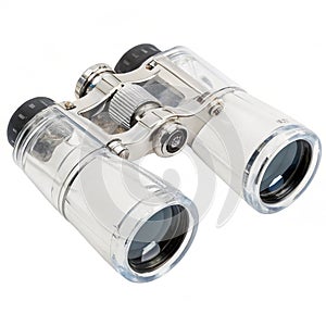 Binoculars transparent realistic element on white