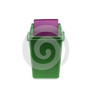 Bins isolated white background.