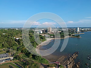 Bintulu waterfront from drone