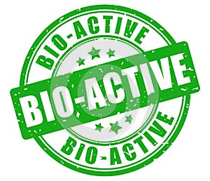 Bio-active rubber stamp