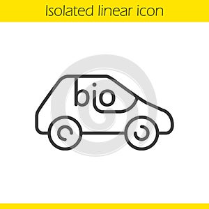 Bio car linear icon