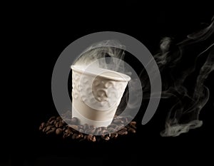 BIO COFFEE MUG WITH IDEAL SMOKE TO START THE MORNING photo