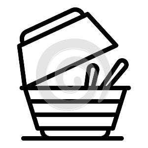 Bio container icon, outline style