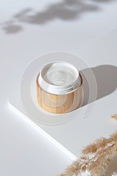 Bio cosmetics in eco friendly bamboo packaging