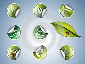 Bio and eco stickers