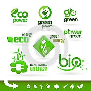 Bio - Ecology - Green - Energy icon set