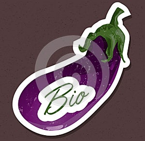 Bio eggplant tag