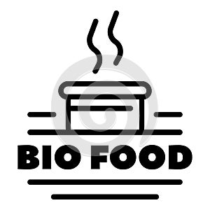 Bio food logo, outline style