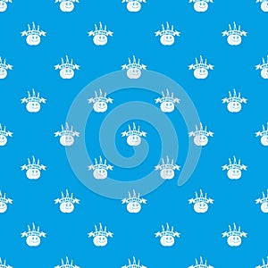 Bio food pattern vector seamless blue