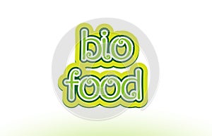 bio food word text logo icon typography design