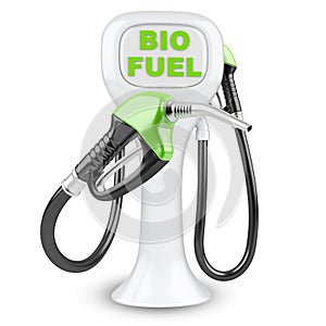 Bio fuel concept with petrol pump machine.