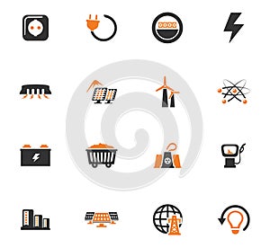 BIO Fuel industry icons set