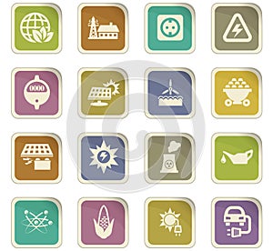 BIO Fuel industry icons set