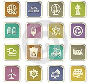 BIO Fuel industry icons set