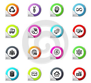 BIO Fuel industry icons set