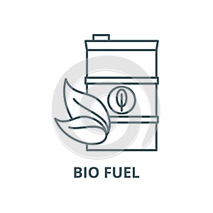 Bio fuel vector line icon, linear concept, outline sign, symbol