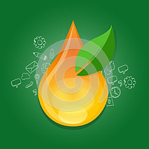 Bio fuels ethanol green energy alternative oil gasoline efficient fuel gas consumption droplet water drop